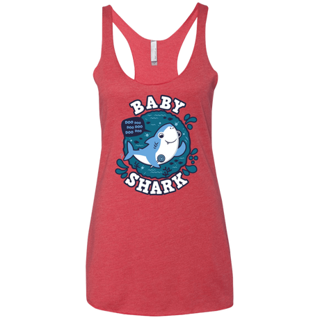 T-Shirts Vintage Red / X-Small Shark Family trazo - Baby Boy Women's Triblend Racerback Tank