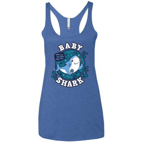 T-Shirts Vintage Royal / X-Small Shark Family trazo - Baby Boy Women's Triblend Racerback Tank