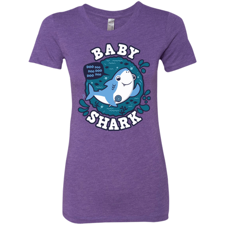 T-Shirts Purple Rush / S Shark Family trazo - Baby Boy Women's Triblend T-Shirt