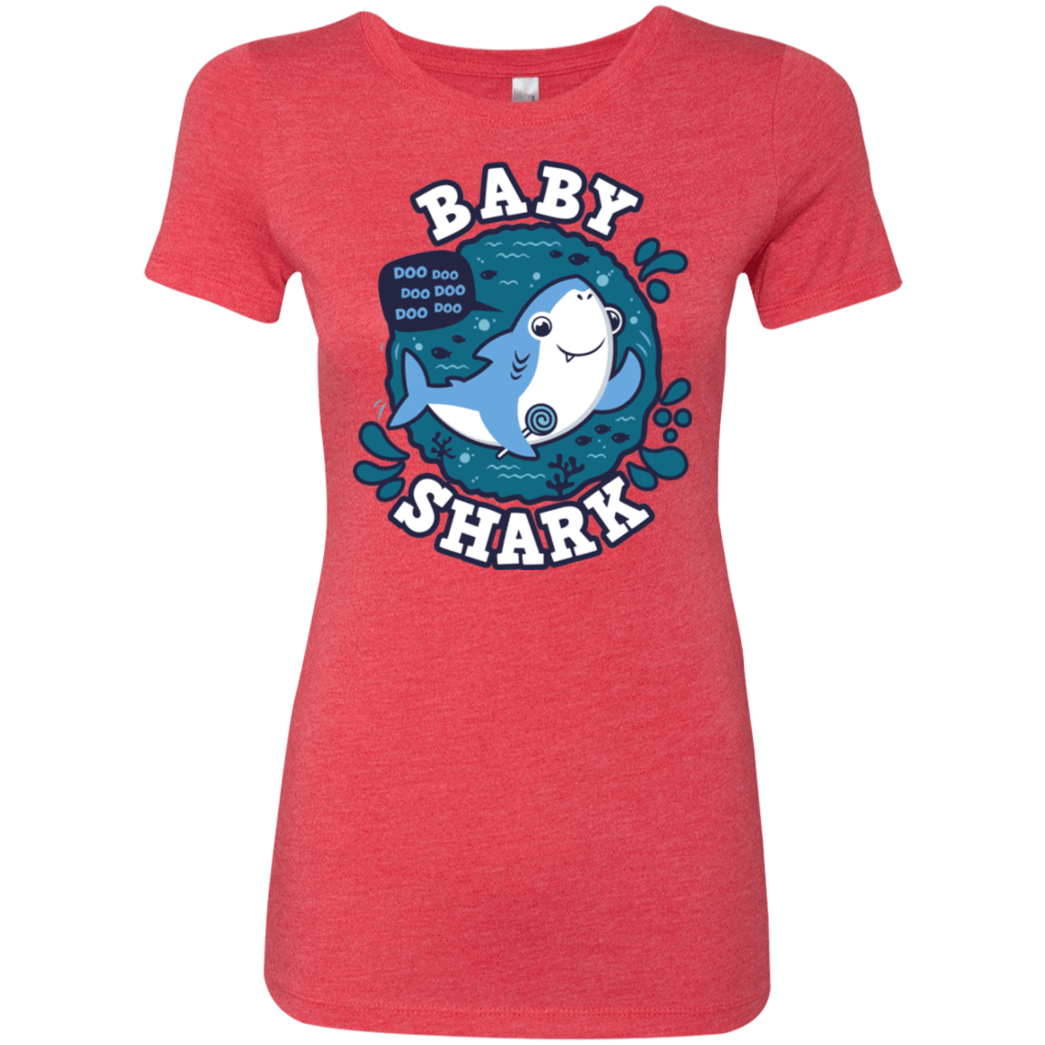 T-Shirts Vintage Red / S Shark Family trazo - Baby Boy Women's Triblend T-Shirt