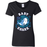 T-Shirts Black / S Shark Family trazo - Baby Boy Women's V-Neck T-Shirt