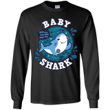 T-Shirts Black / YS Shark Family trazo - Baby Boy Youth Long Sleeve T-Shirt