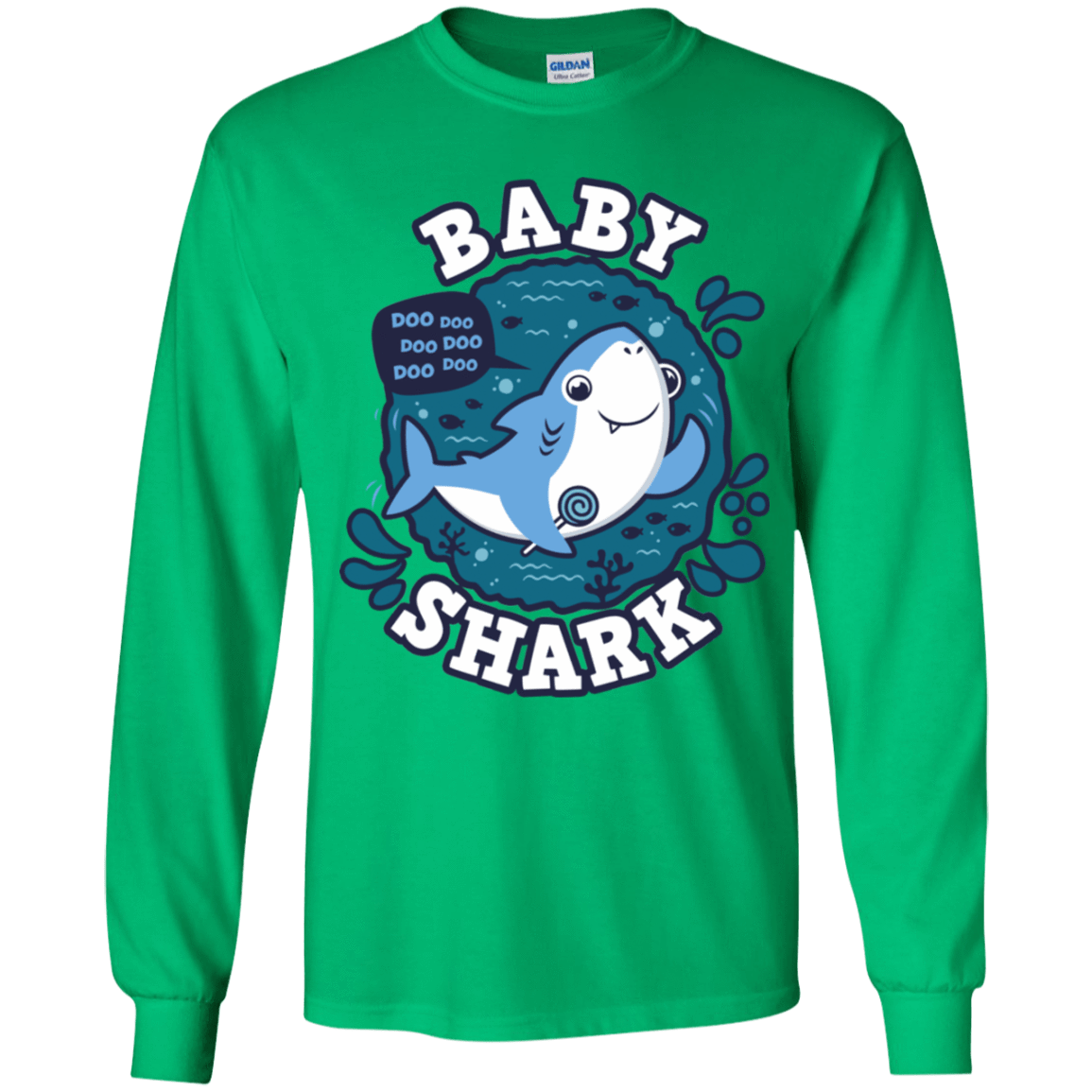 T-Shirts Irish Green / YS Shark Family trazo - Baby Boy Youth Long Sleeve T-Shirt