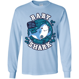 T-Shirts Light Blue / YS Shark Family trazo - Baby Boy Youth Long Sleeve T-Shirt