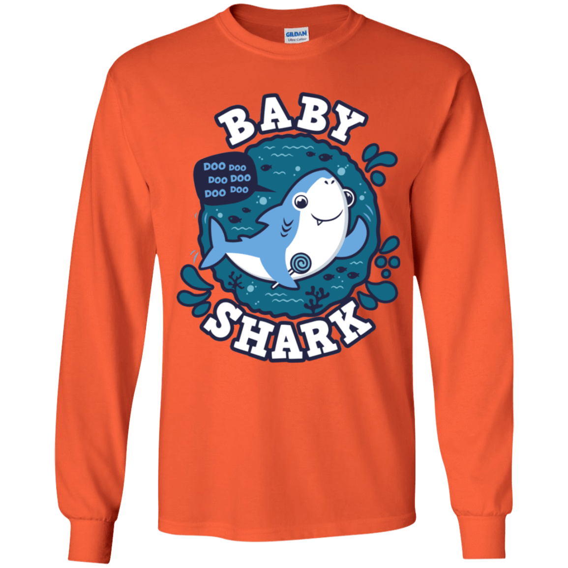 T-Shirts Orange / YS Shark Family trazo - Baby Boy Youth Long Sleeve T-Shirt