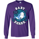 T-Shirts Purple / YS Shark Family trazo - Baby Boy Youth Long Sleeve T-Shirt