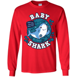 T-Shirts Red / YS Shark Family trazo - Baby Boy Youth Long Sleeve T-Shirt