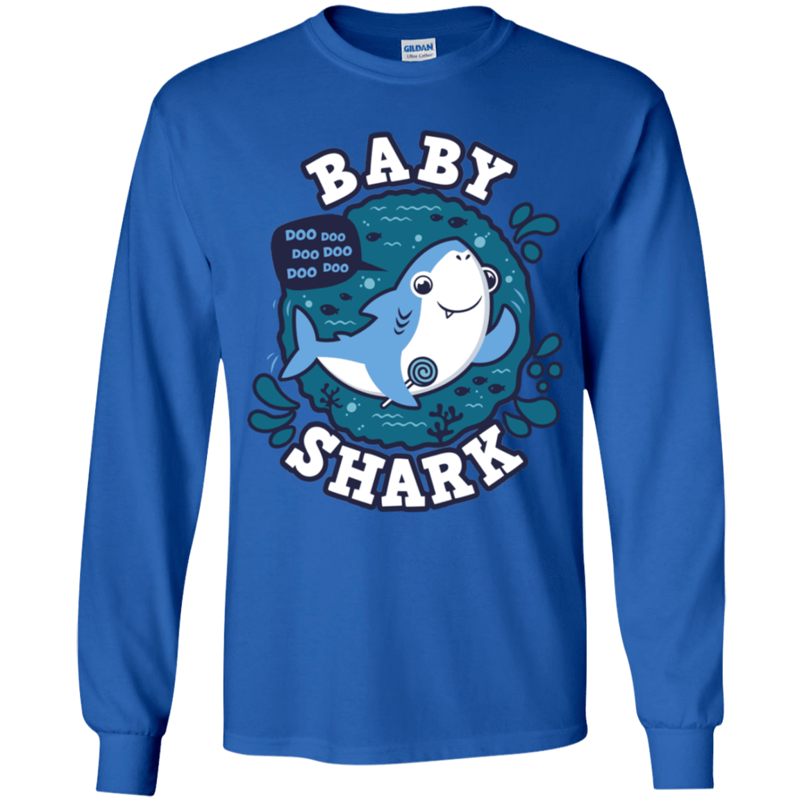 T-Shirts Royal / YS Shark Family trazo - Baby Boy Youth Long Sleeve T-Shirt