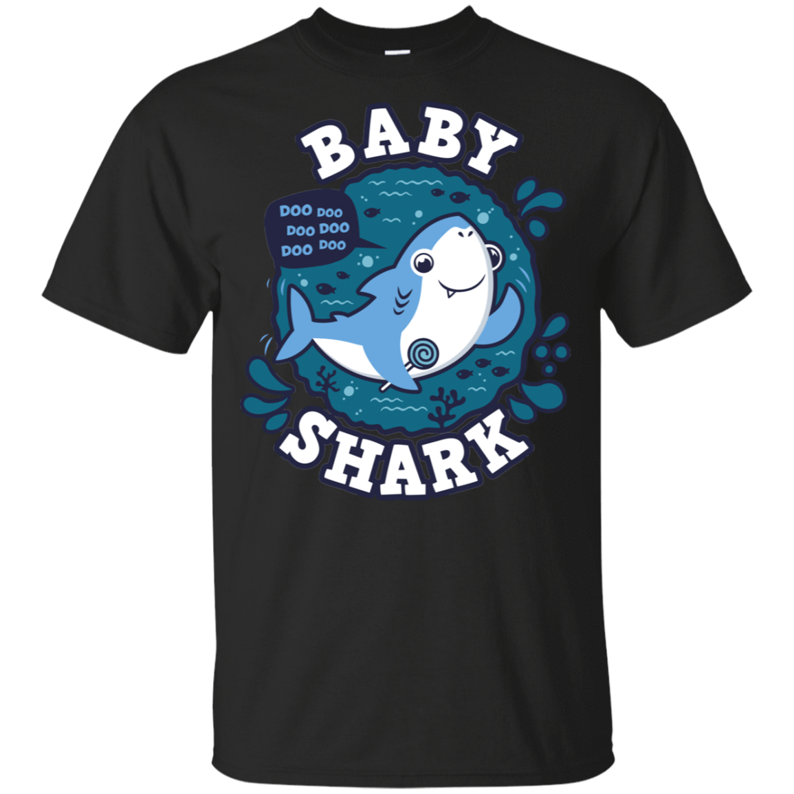 T-Shirts Black / YXS Shark Family trazo - Baby Boy Youth T-Shirt