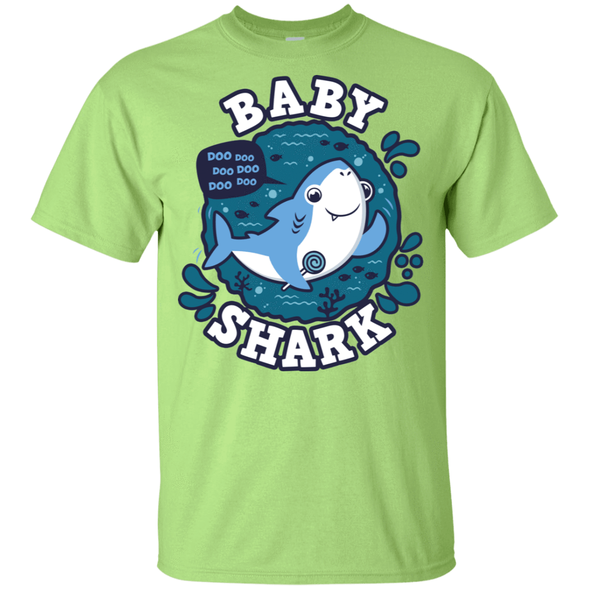 T-Shirts Mint Green / YXS Shark Family trazo - Baby Boy Youth T-Shirt