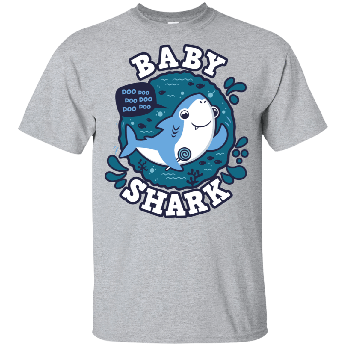 T-Shirts Sport Grey / YXS Shark Family trazo - Baby Boy Youth T-Shirt