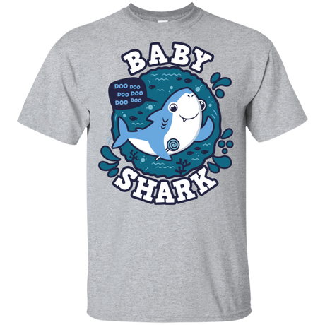 T-Shirts Sport Grey / YXS Shark Family trazo - Baby Boy Youth T-Shirt