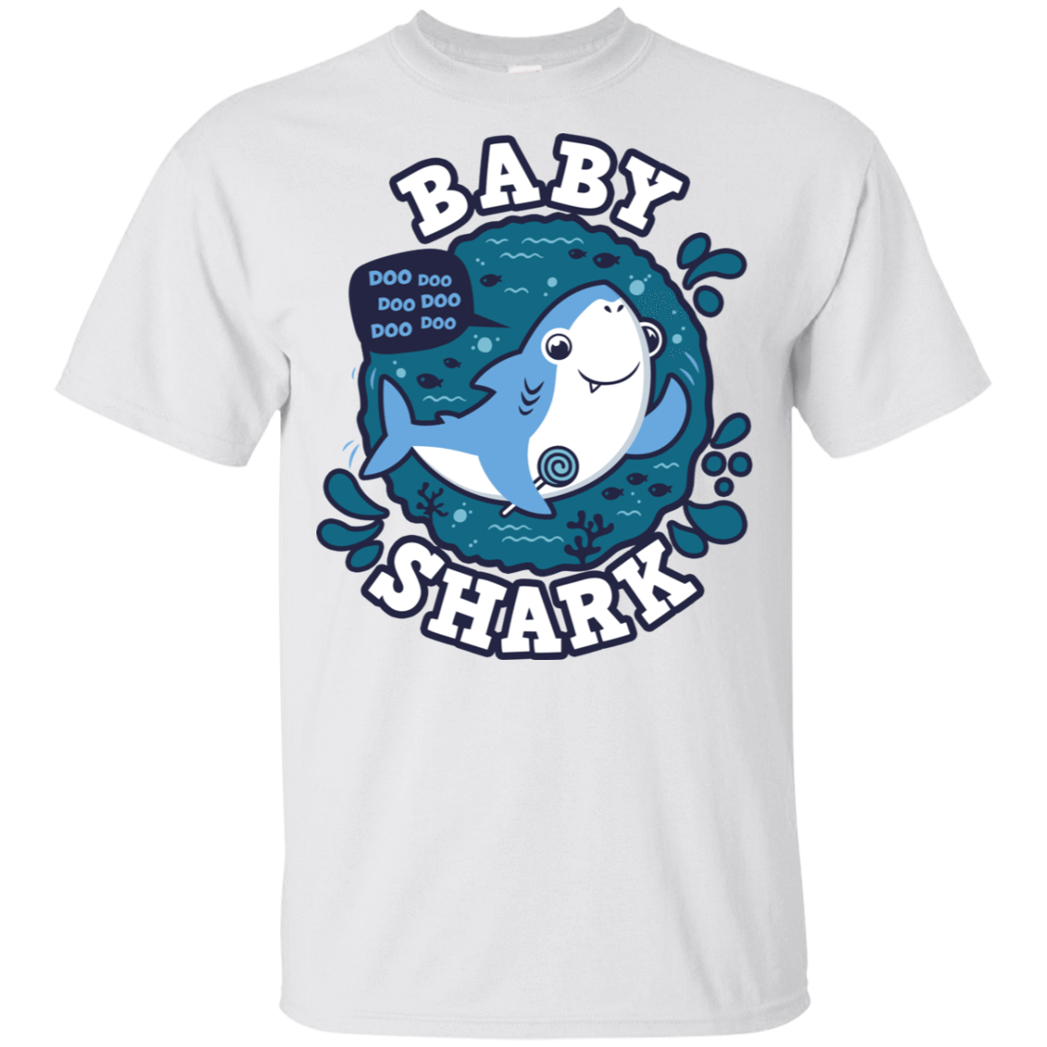 T-Shirts White / YXS Shark Family trazo - Baby Boy Youth T-Shirt
