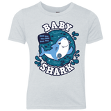 T-Shirts Heather White / YXS Shark Family trazo - Baby Boy Youth Triblend T-Shirt