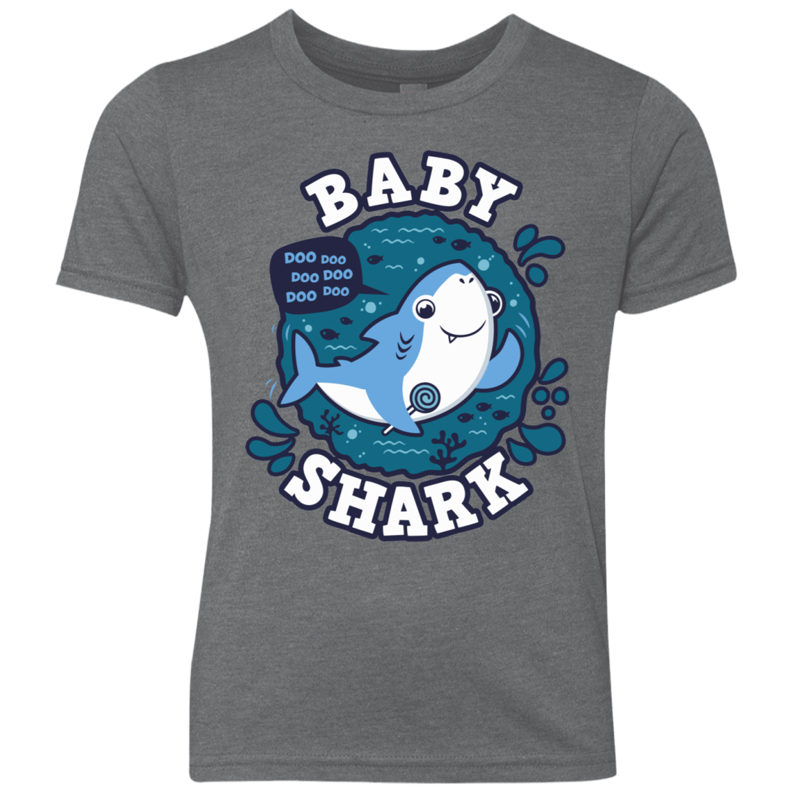 T-Shirts Premium Heather / YXS Shark Family trazo - Baby Boy Youth Triblend T-Shirt