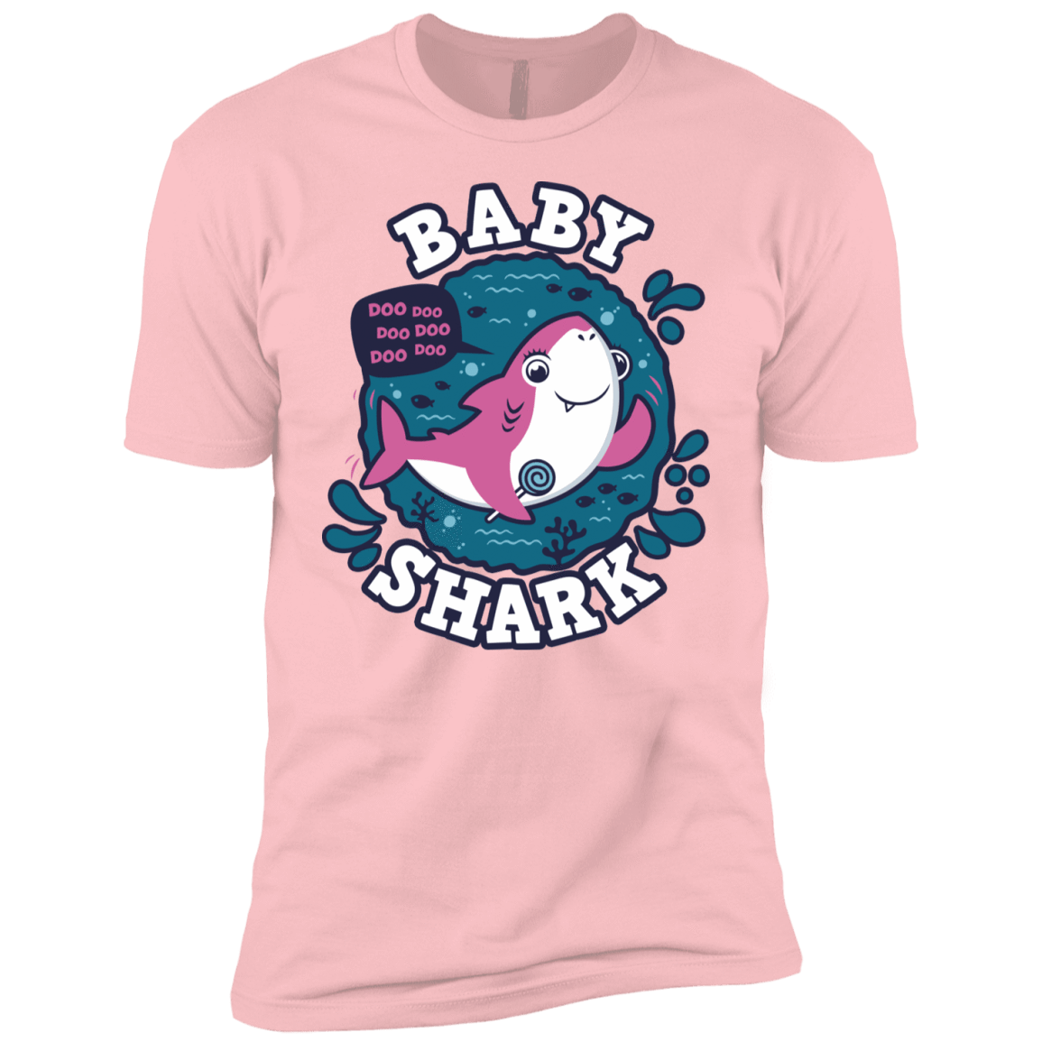 T-Shirts Light Pink / YXS Shark Family trazo - Baby Girl Boys Premium T-Shirt