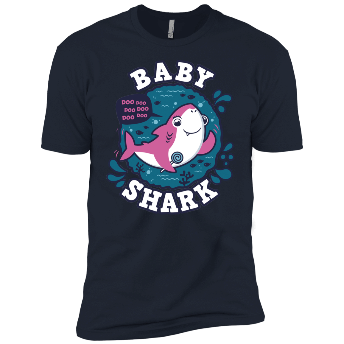 T-Shirts Midnight Navy / YXS Shark Family trazo - Baby Girl Boys Premium T-Shirt