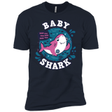 T-Shirts Midnight Navy / YXS Shark Family trazo - Baby Girl Boys Premium T-Shirt