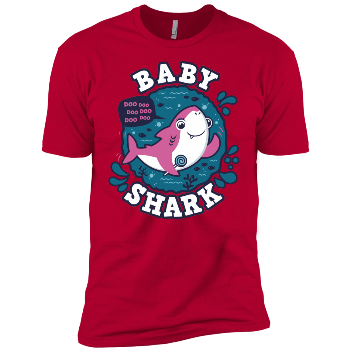 T-Shirts Red / YXS Shark Family trazo - Baby Girl Boys Premium T-Shirt