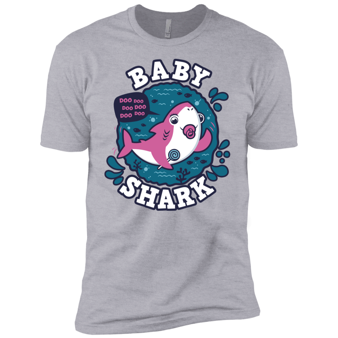 T-Shirts Heather Grey / YXS Shark Family trazo - Baby Girl chupete Boys Premium T-Shirt