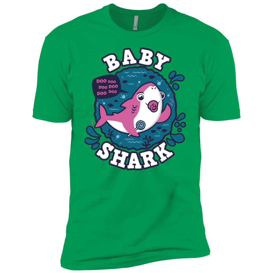 T-Shirts Kelly Green / YXS Shark Family trazo - Baby Girl chupete Boys Premium T-Shirt