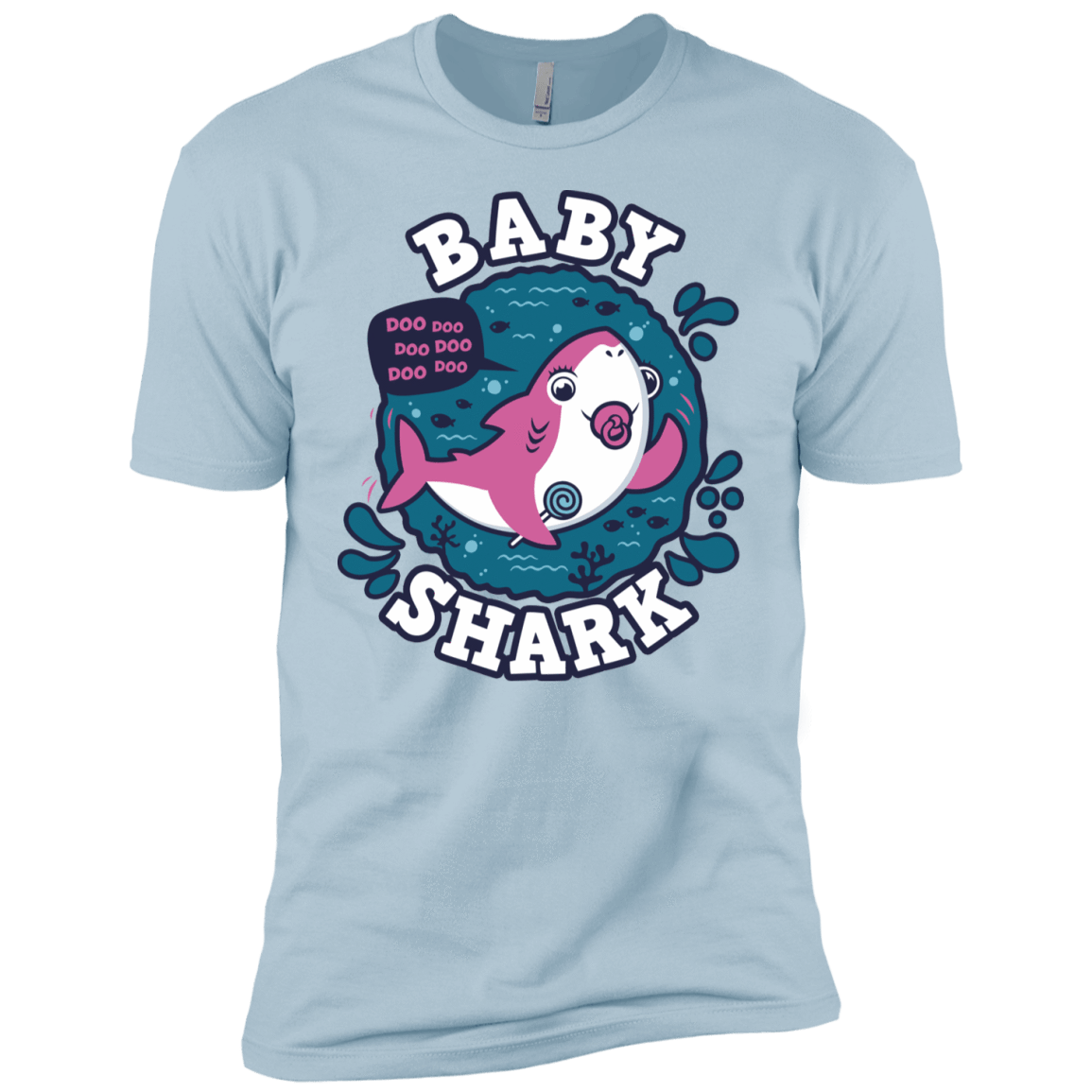T-Shirts Light Blue / YXS Shark Family trazo - Baby Girl chupete Boys Premium T-Shirt