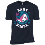 T-Shirts Midnight Navy / YXS Shark Family trazo - Baby Girl chupete Boys Premium T-Shirt