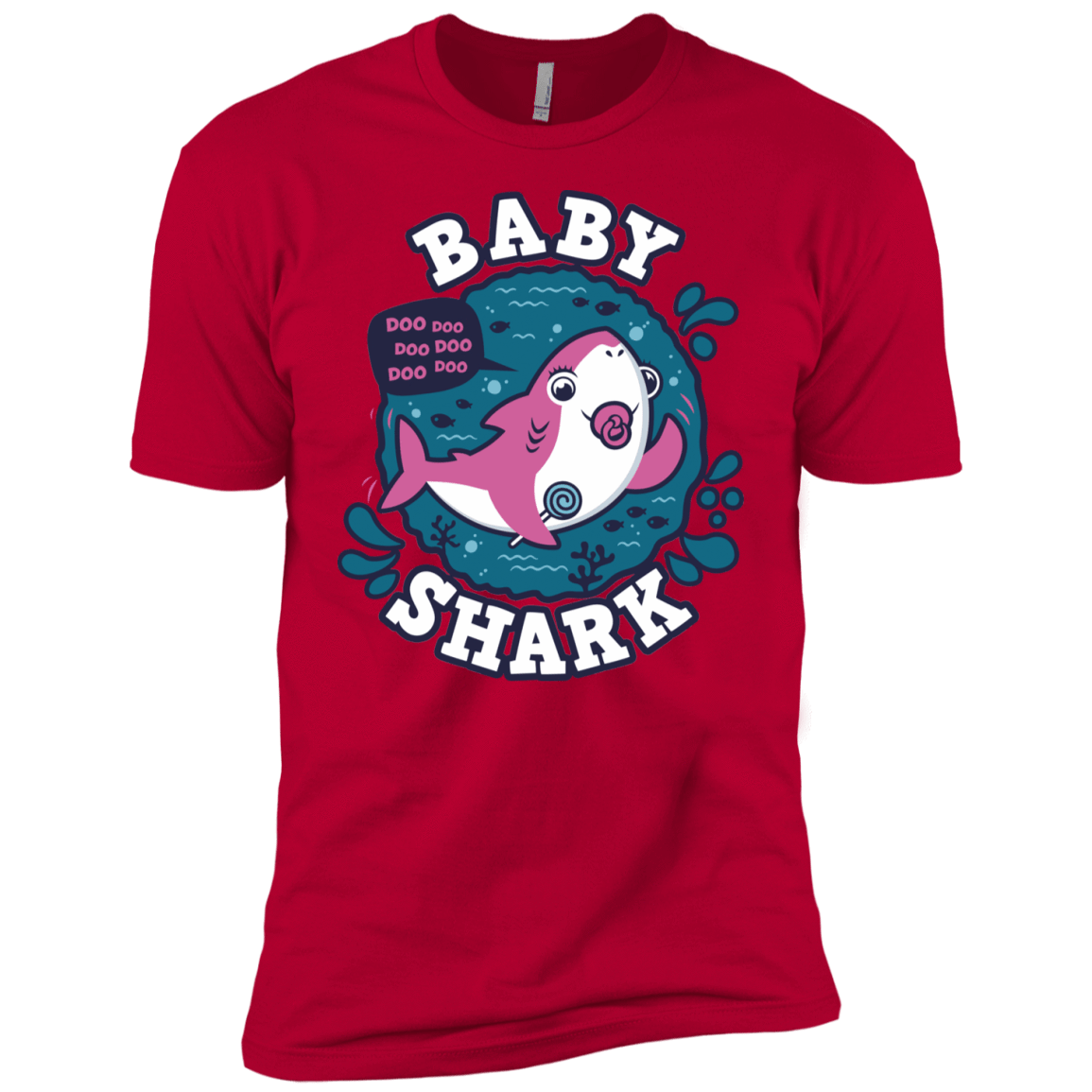 T-Shirts Red / YXS Shark Family trazo - Baby Girl chupete Boys Premium T-Shirt