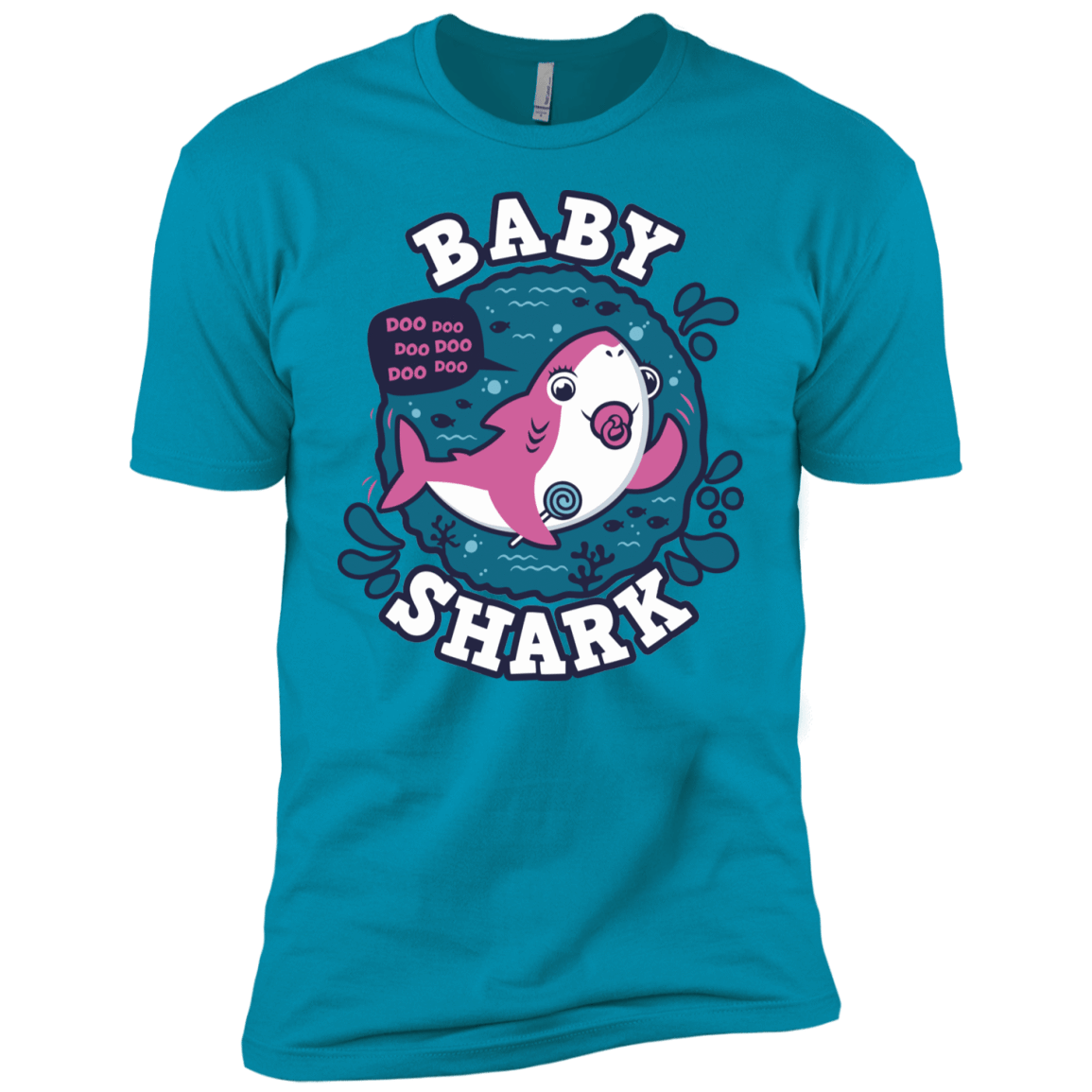 T-Shirts Turquoise / YXS Shark Family trazo - Baby Girl chupete Boys Premium T-Shirt