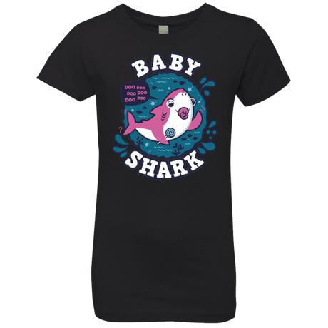 T-Shirts Black / YXS Shark Family trazo - Baby Girl chupete Girls Premium T-Shirt