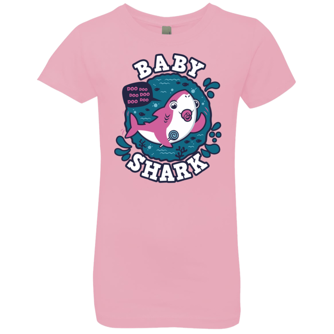 T-Shirts Light Pink / YXS Shark Family trazo - Baby Girl chupete Girls Premium T-Shirt