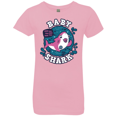 T-Shirts Light Pink / YXS Shark Family trazo - Baby Girl chupete Girls Premium T-Shirt