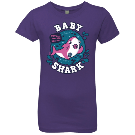 T-Shirts Purple Rush / YXS Shark Family trazo - Baby Girl chupete Girls Premium T-Shirt