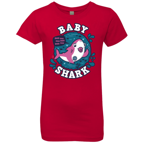 T-Shirts Red / YXS Shark Family trazo - Baby Girl chupete Girls Premium T-Shirt