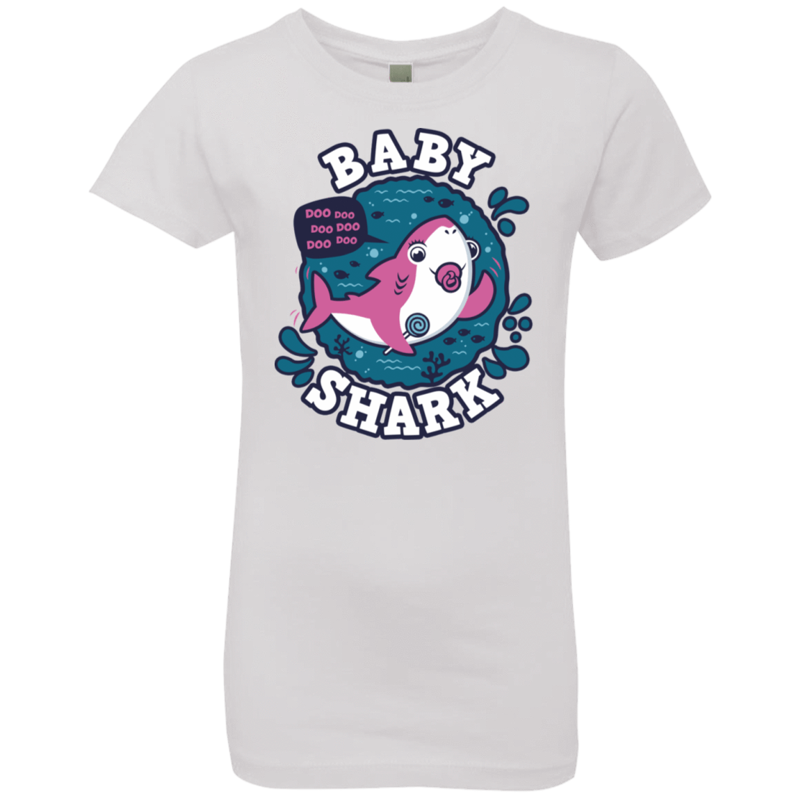 T-Shirts White / YXS Shark Family trazo - Baby Girl chupete Girls Premium T-Shirt