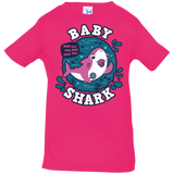 T-Shirts Hot Pink / 6 Months Shark Family trazo - Baby Girl chupete Infant Premium T-Shirt