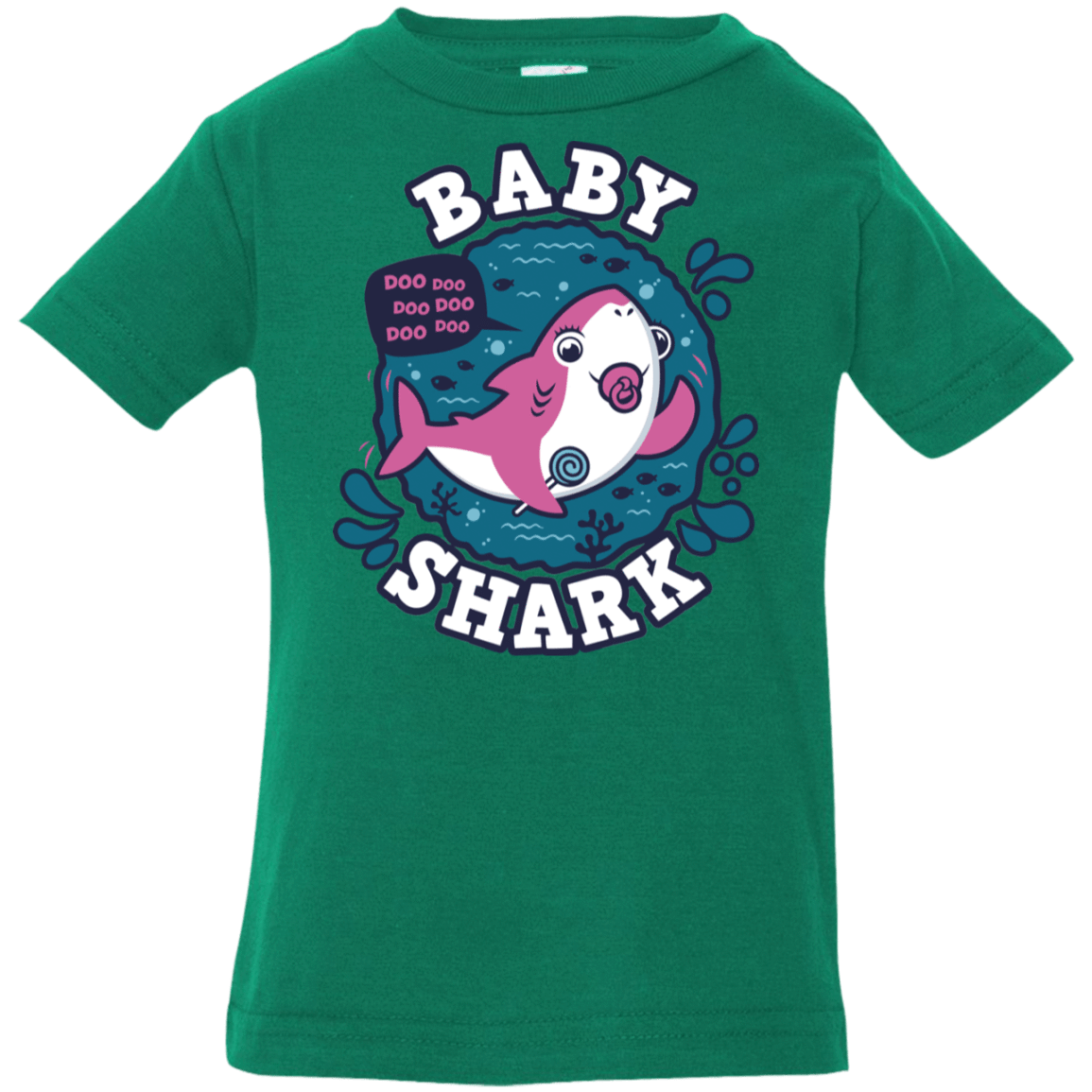 T-Shirts Kelly / 6 Months Shark Family trazo - Baby Girl chupete Infant Premium T-Shirt