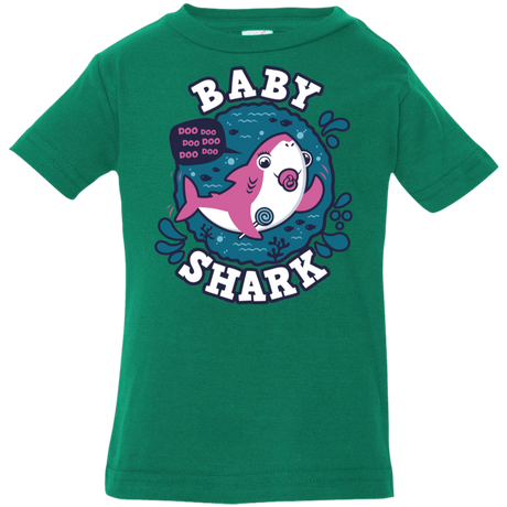 T-Shirts Kelly / 6 Months Shark Family trazo - Baby Girl chupete Infant Premium T-Shirt