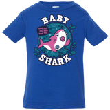 T-Shirts Royal / 6 Months Shark Family trazo - Baby Girl chupete Infant Premium T-Shirt
