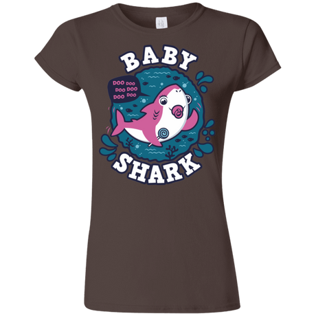 T-Shirts Dark Chocolate / S Shark Family trazo - Baby Girl chupete Junior Slimmer-Fit T-Shirt