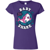 T-Shirts Purple / S Shark Family trazo - Baby Girl chupete Junior Slimmer-Fit T-Shirt