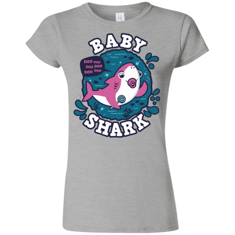 T-Shirts Sport Grey / S Shark Family trazo - Baby Girl chupete Junior Slimmer-Fit T-Shirt