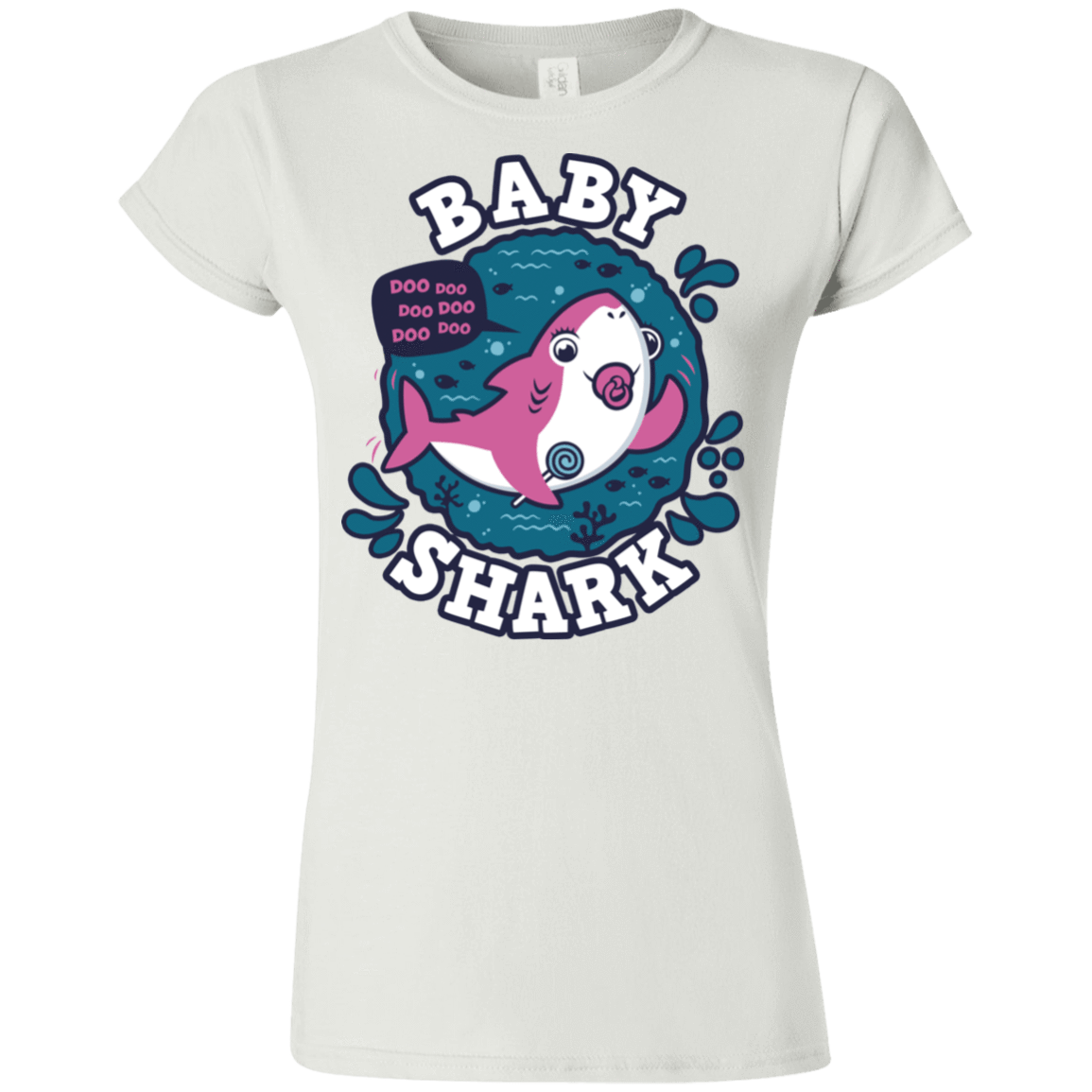 T-Shirts White / S Shark Family trazo - Baby Girl chupete Junior Slimmer-Fit T-Shirt