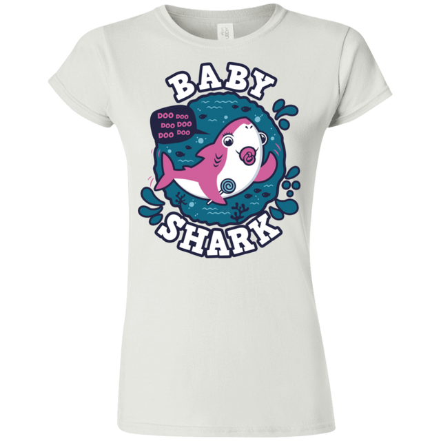 T-Shirts White / S Shark Family trazo - Baby Girl chupete Junior Slimmer-Fit T-Shirt