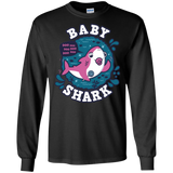 T-Shirts Black / S Shark Family trazo - Baby Girl chupete Men's Long Sleeve T-Shirt