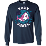 T-Shirts Navy / S Shark Family trazo - Baby Girl chupete Men's Long Sleeve T-Shirt