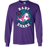 T-Shirts Purple / S Shark Family trazo - Baby Girl chupete Men's Long Sleeve T-Shirt