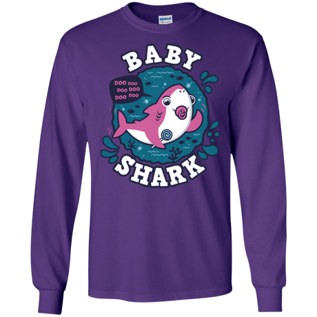 T-Shirts Purple / S Shark Family trazo - Baby Girl chupete Men's Long Sleeve T-Shirt