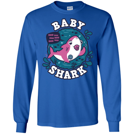 T-Shirts Royal / S Shark Family trazo - Baby Girl chupete Men's Long Sleeve T-Shirt