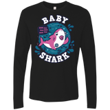 T-Shirts Black / S Shark Family trazo - Baby Girl chupete Men's Premium Long Sleeve